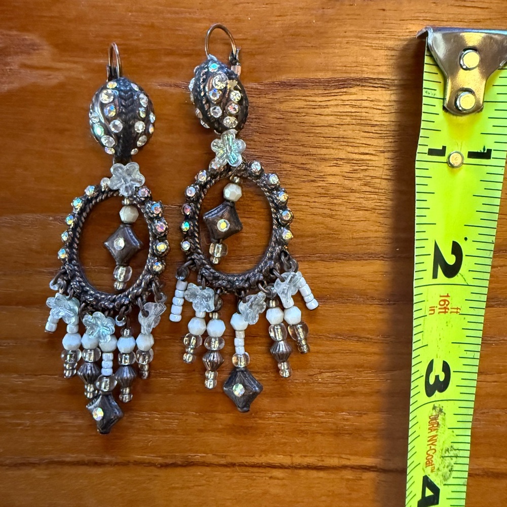 Elegant Silver and Gold Dangle Earrings